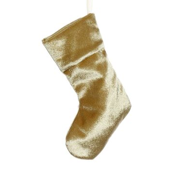 Three Mini Gold Velvet Christmas Stockings, 2 of 4