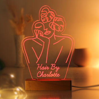 Personalised Fleur Line Art LED Light, 8 of 12