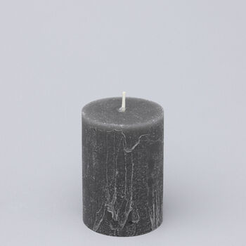 G Decor Scented Breeze Collection Dark Grey Marbled Pillar Candle Wild Lotus Scent, 2 of 3