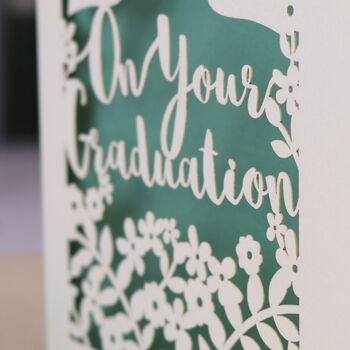 Personalised Papercut Graduation Card, 2 of 7