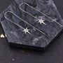 Starburst Star Ear Threader Earrings Sterling Silver, thumbnail 5 of 12