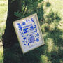 Scenes Of Greece Blue Tile Inspired Travel Print, thumbnail 5 of 12