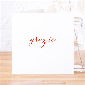 Single Or Pack Of Italian 'Grazie' Thank You Cards, 2 of 10