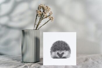 Persei The Luxury Hedgehog Blank Greeting Card, 6 of 7