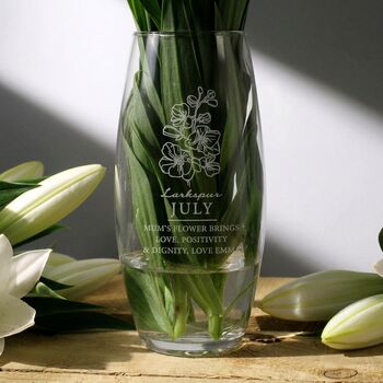 Birthday Gifts For Her Birth Month Flowers Vase, 9 of 12