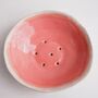 Handmade Pastel Pink Ceramic Soap Dish, thumbnail 4 of 11