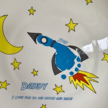 Footprint Space 'Love You To The Moon' Plate, 3 of 3