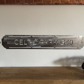 ‘Celtic Park G40’ Celtic Football Club Metal Sign, 2 of 10