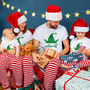 Personalised Elf Christmas Family Pyjamas Set, thumbnail 1 of 12