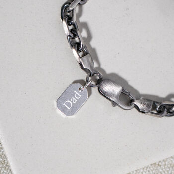 Personalised Men's Link Chain Bracelet, 3 of 8