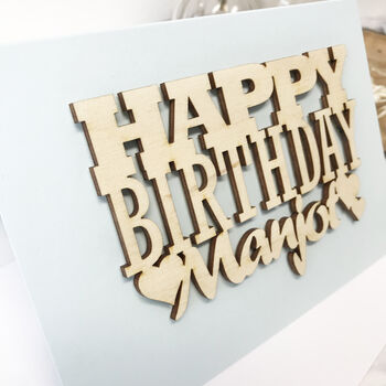 Personalised Happy Birthday Card With Heart Motifs, 7 of 12
