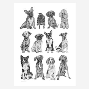 Mini Dog Collection Print, 2 of 4
