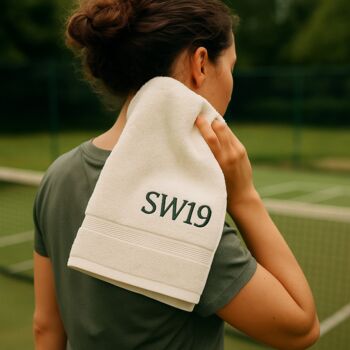 Handmade Tennis Hand Towel With Motif, 4 of 12