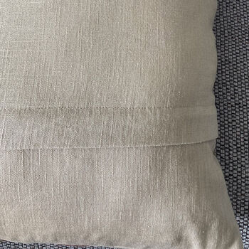 Linen Cushion, Earthy Colours, Hand Slow Stitch, 5 of 5