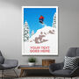 Personalised Ski Jump Art Poster, thumbnail 3 of 7