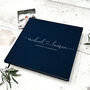Wedding Linen Guest Book Modern Heart Design, thumbnail 8 of 11