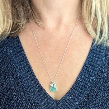 'The Trio' Amazonite Necklace, Sterling Silver, 7 of 11