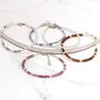 Pink Tourmaline Adjustable Bracelet In Sterling Silver Or Gold Vermeil, thumbnail 7 of 8