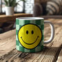 Checkmate Checkerboard Smiley Face Mugs Choice Of Six Colours, thumbnail 3 of 12