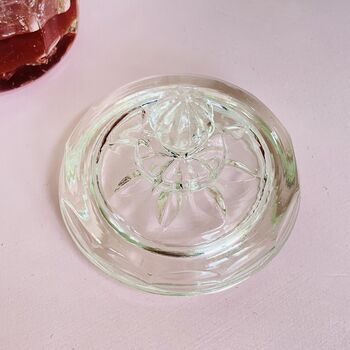 Antique Crystal Cut Glass Lidded Jam / Preserve Pot ~ Four, 6 of 9