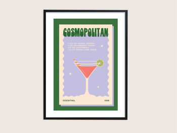 Retro Cosmopolitan Cocktail Print, 2 of 6