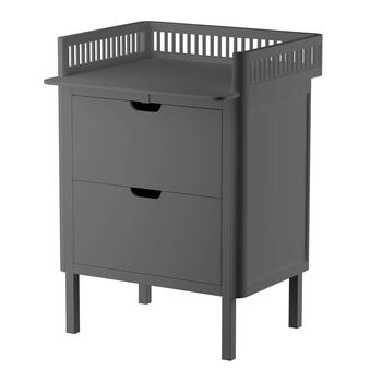 Charcoal Grey Beech Wood Changing Unit, 2 of 4