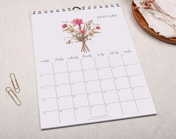 2025 Floral Birth Month Calendar For The Wall, 6 of 6