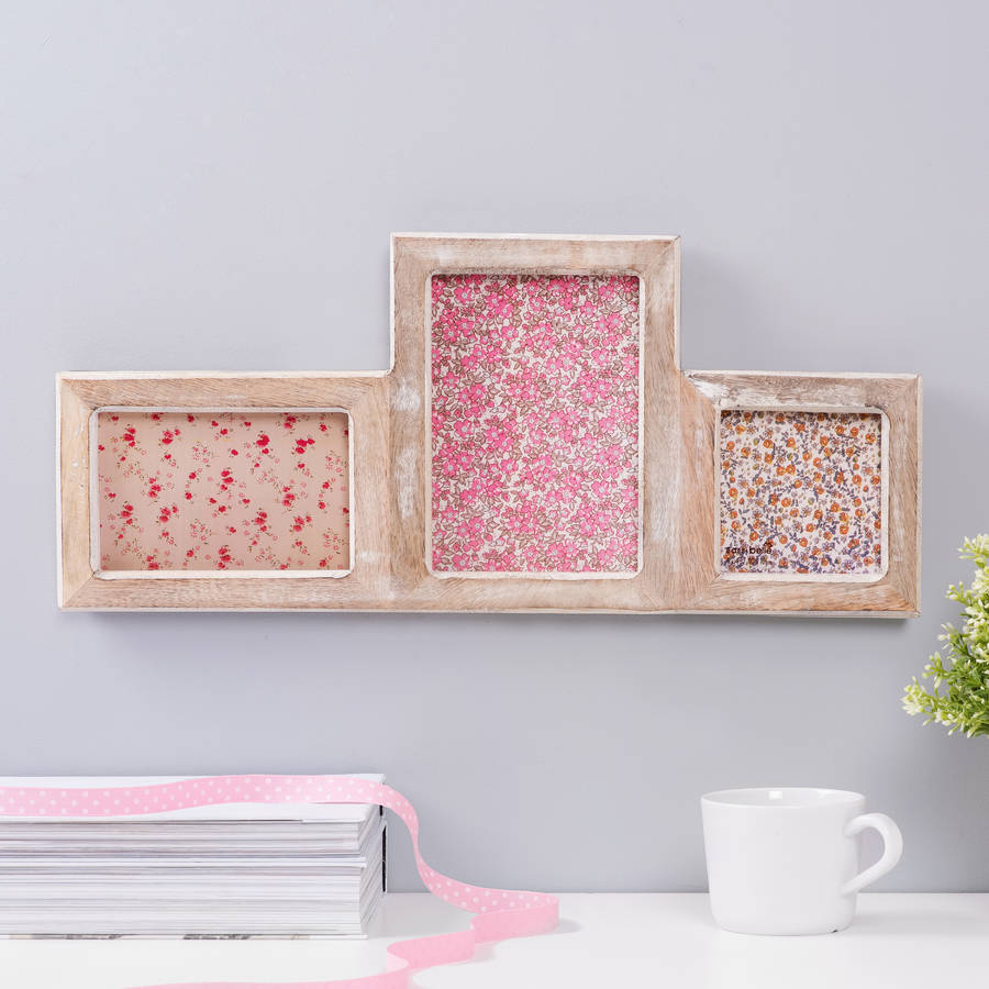 Triple Vintage Style Wood Photo Frame By TheLittleBoysRoom