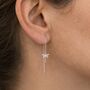 Dragon Fly Zircon Threader Earrings, thumbnail 2 of 3