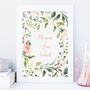 Floral New Baby Nursery Name Print, thumbnail 1 of 2