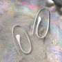 Sterling Silver Small Paperclip Earrings, thumbnail 1 of 3
