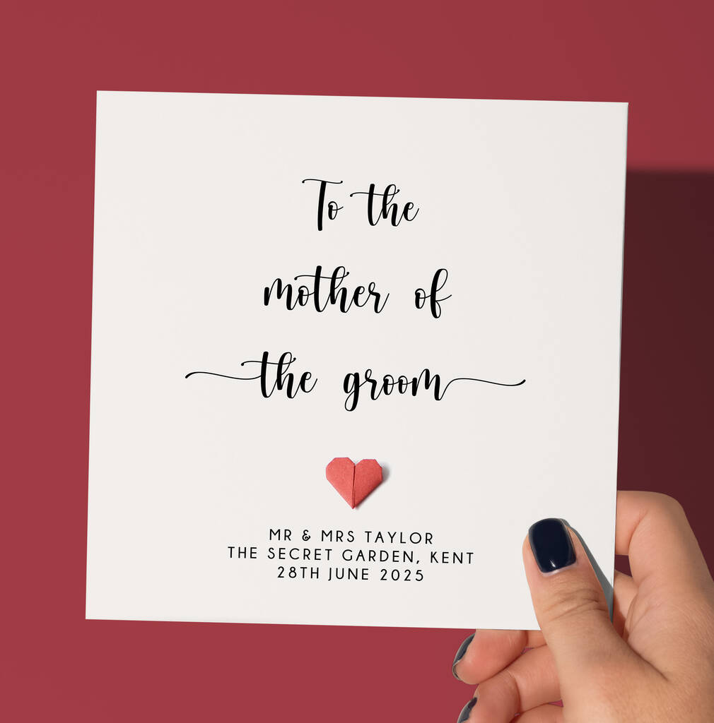 Mother Of The Groom Wedding Day Card, 1 of 6
