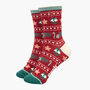 Christmas Candy Canes Women's Bamboo Socks Gift Box, thumbnail 3 of 4