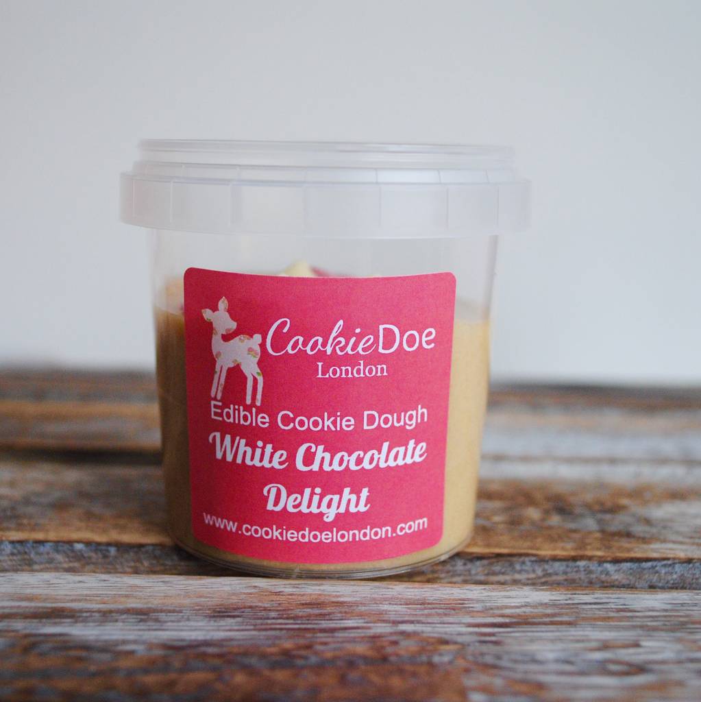 white chocolate delight cookie dough multi pack by cookie doe london ...