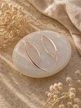 Wishbone Wire Gold Plated Silver Drop Earrings, 4 of 6