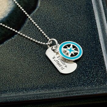 Compass Coordinates Dog Tag Silver Necklace, 5 of 11