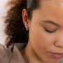 Sterling Silver And Rose Plated Square Hoop Earrings, thumbnail 1 of 6