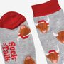 Men's Bamboo Socks Highland Cow Christmas Santa Hat, thumbnail 4 of 5