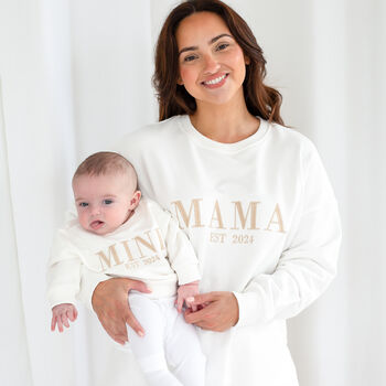 Mama Est. Embroidered Personalised Jumper Sweatshirt Perfect Mother's Day Gift, 9 of 12