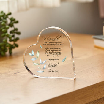 Grandfather Of The Bride Wedding Heart Plaque Gift, 3 of 5