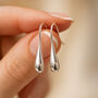 Molten Sterling Silver Teardrop Earrings, thumbnail 1 of 5