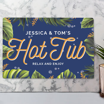 Personalised Hot Tub Spa Metal Sign Plaque, 3 of 4