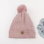 Pink Child's Bobble Hat One To Three Years, thumbnail 2 of 5