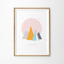 'Adventurers' Mountain Poster Print, thumbnail 1 of 2