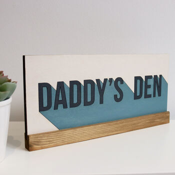 Personalised Wooden Dad's Den Sign, 2 of 4