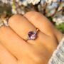 Lavender Amethyst Ring In Sterling Silver And 18k Gold Vermeil, thumbnail 4 of 12