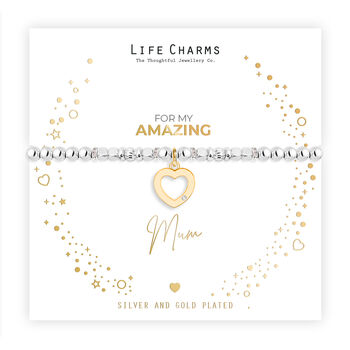 Christmas Heart Charm Bracelet Mum Gift, 2 of 3