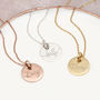 Personalised Gold Plated Or Silver Disc Name Necklace, thumbnail 1 of 3