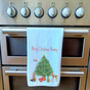 Woodland Animal Christmas Tea Towel, thumbnail 2 of 4