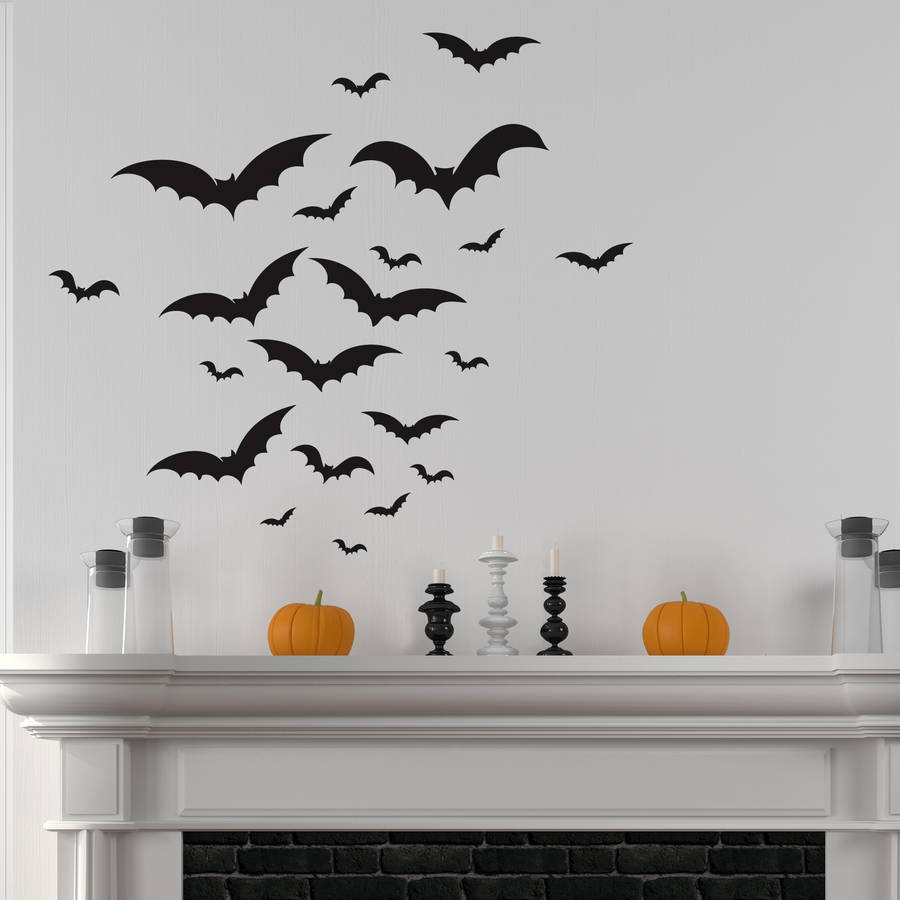 Halloween Bats Wall Sticker Set, 1 of 3
